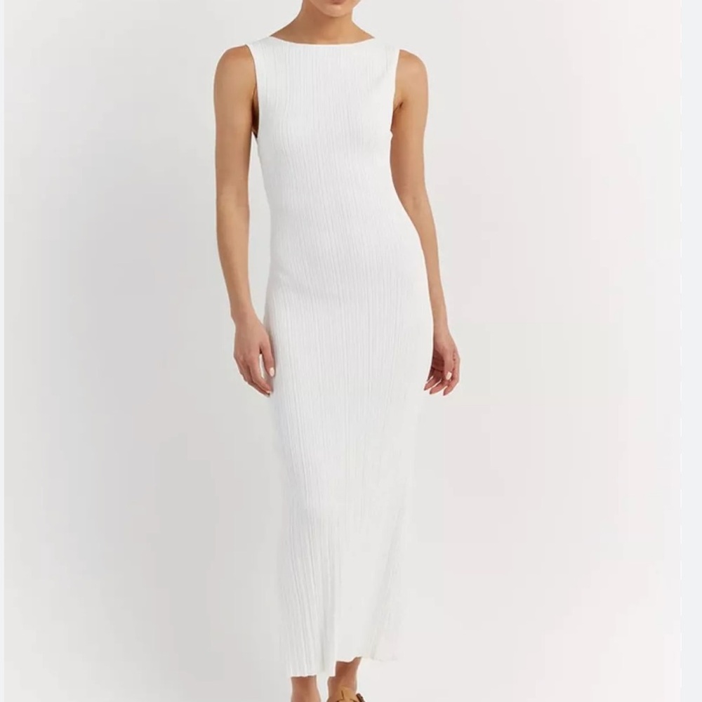 DISSH Sienna White Knit Dress